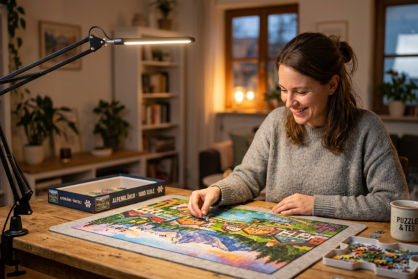 Die richtige Lichtquelle beim Puzzeln – für weniger Reflexion und mehr Spaß!