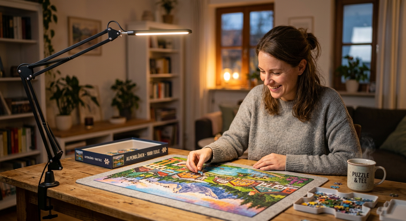 Die richtige Lichtquelle beim Puzzeln