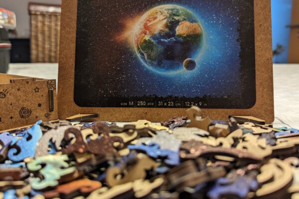 UNIDRAGON Holz-Puzzle – Weltraumplanet Erde