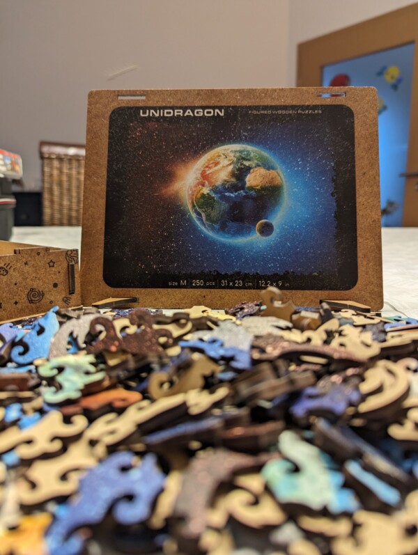 UNIDRAGON Holz-Puzzles – Weltraumplanet Erde