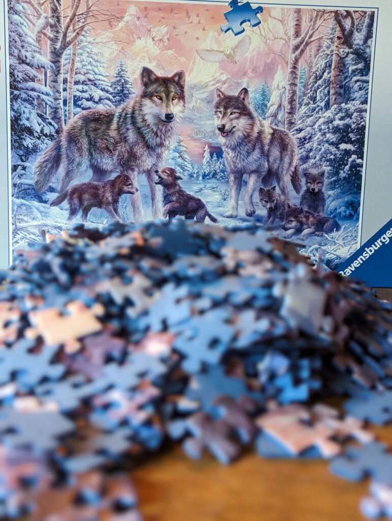Ravensburger 1000 Teile Puzzle „Arktische Wölfe“