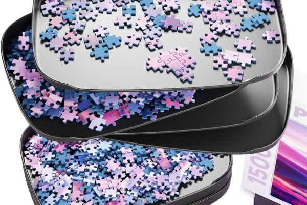 Puzzlup Stapelbare Puzzle Sortierschalen mit Box Anzeige auf Deckel