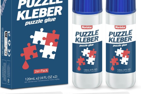 Nariolar Puzzle Kleber Transparent mit Applikator,120mlX2