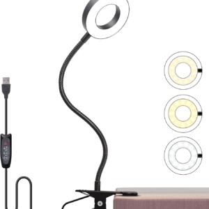 Foneso LED-Klemmlampe ,48 LEDs Dimmbare Leselampe