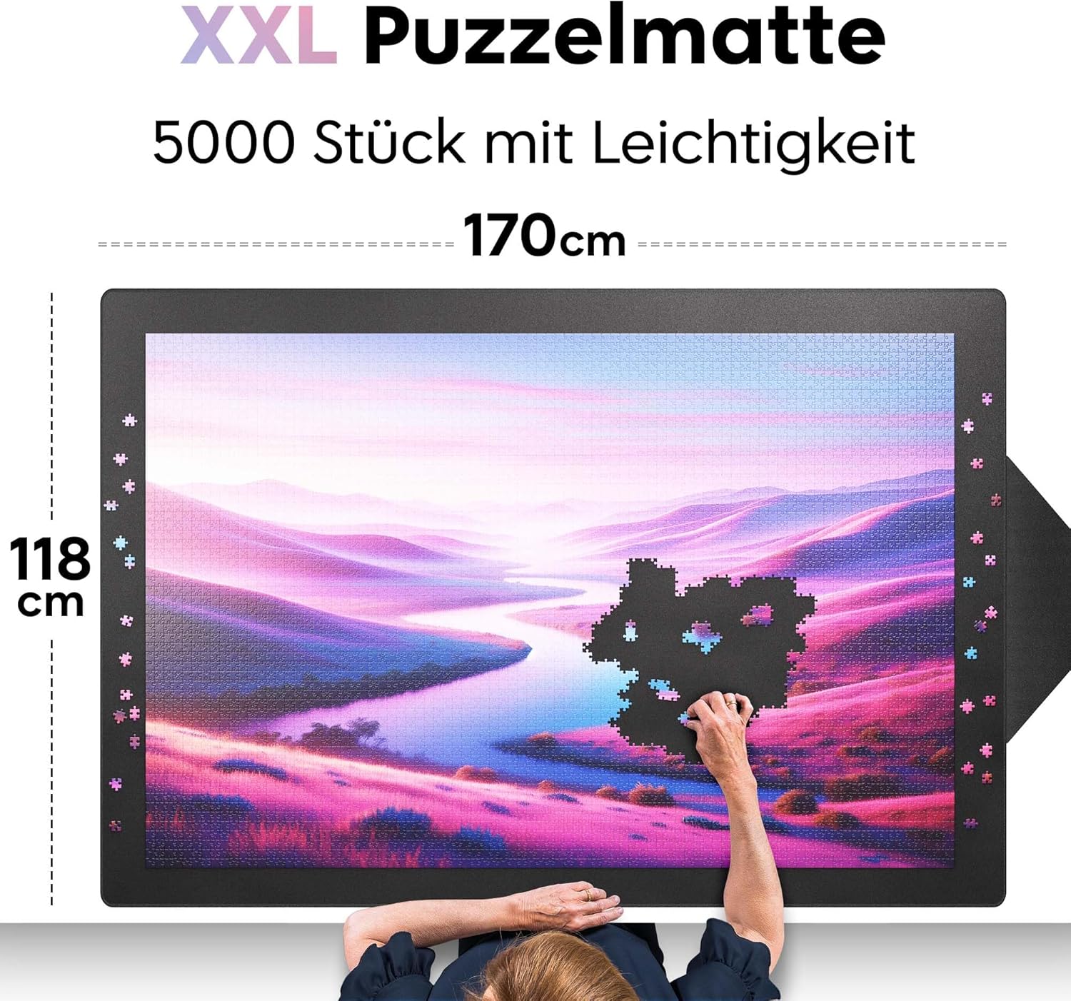Puzzlup Puzzlematte bis 5000 Teile – 118 x 170 cm (Modell Gift 5000) 4 Puzzlup Puzzlematte bis 5000 Teile