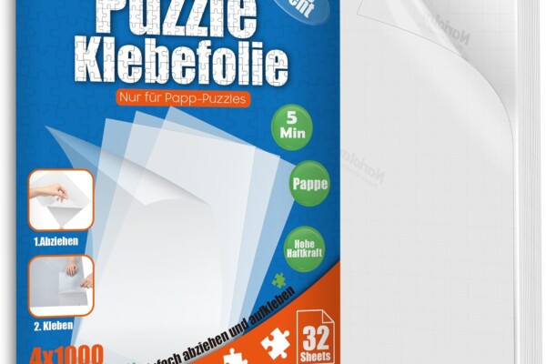Nariolar Ultra-haftende Puzzle Klebefolie – 32 Stück, transparent, für bis zu 4 × 1000 Teile