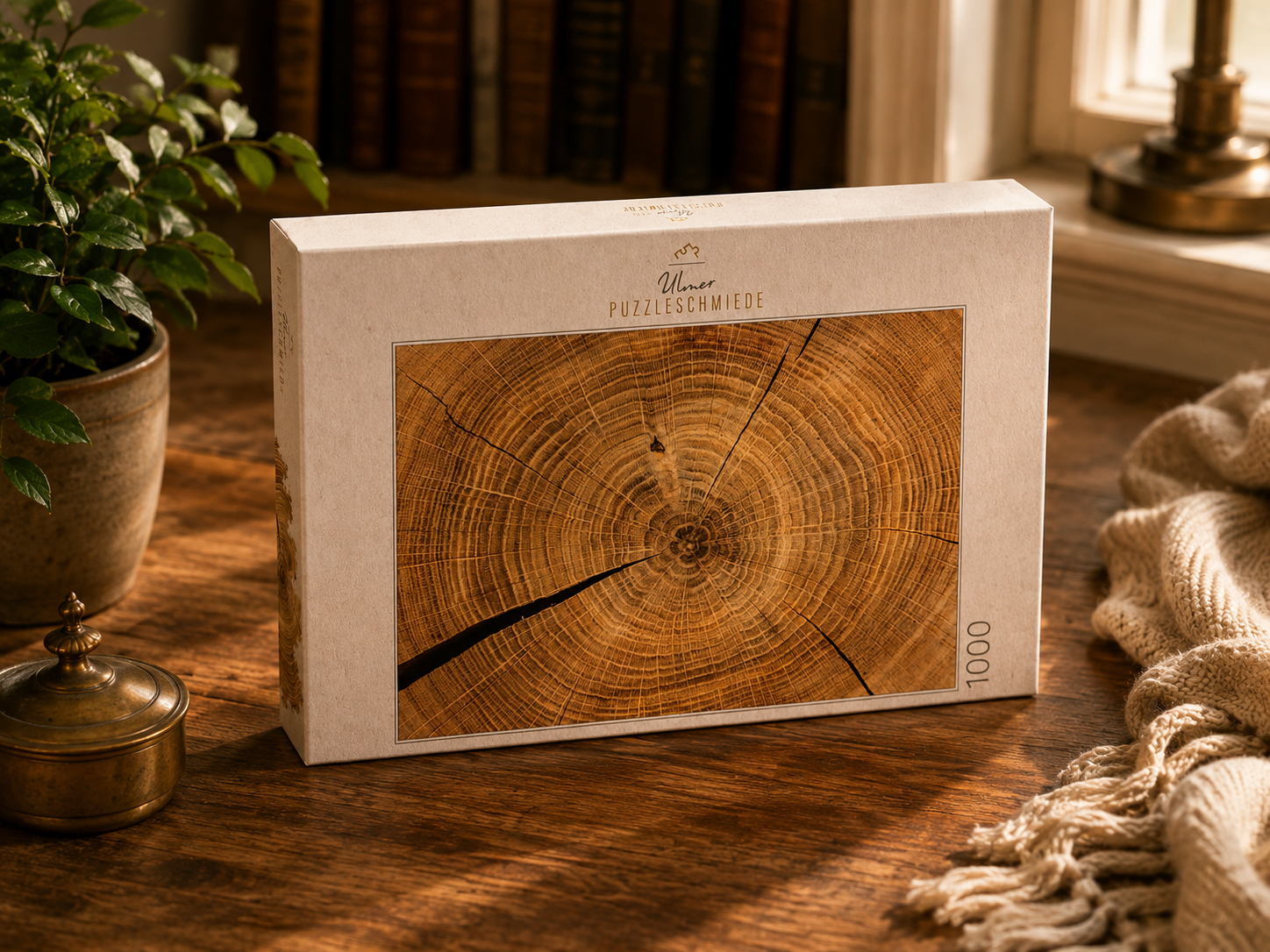 Impossible Puzzle Holzchronik 1000 Teile 1 Ulmer Puzzleschmiede 1000 Teile - Baumringe Naturstruktur