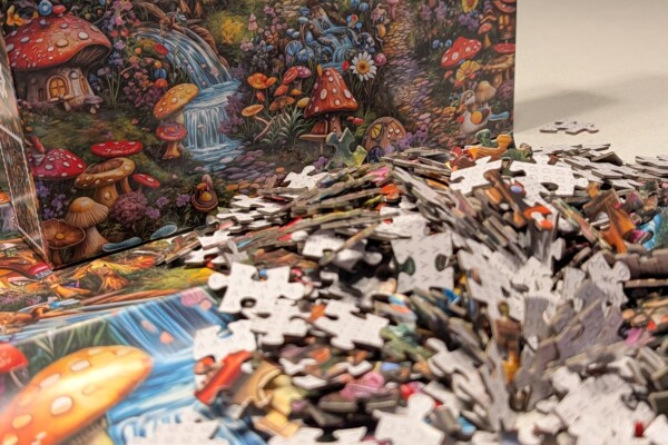 MOJIGE Puzzle 1000 Teile Mushroom Garden – Waldtier-Motiv für Erwachsene