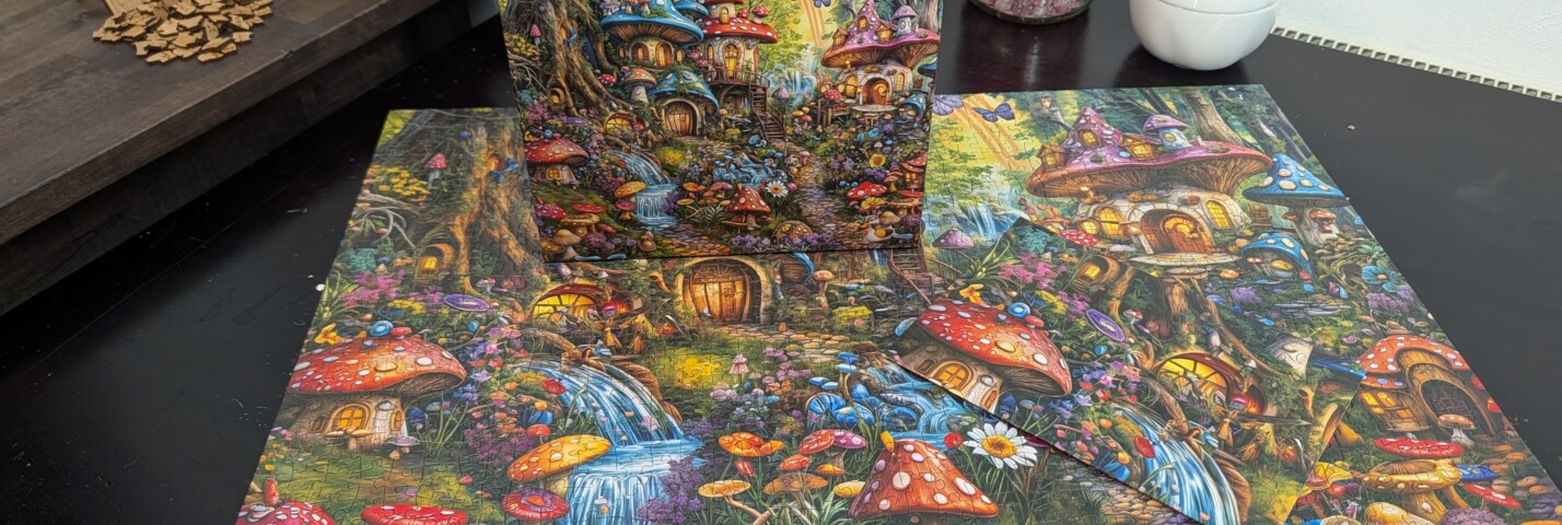 MOJIGE Puzzle 1000 Teile Mushroom Garden
