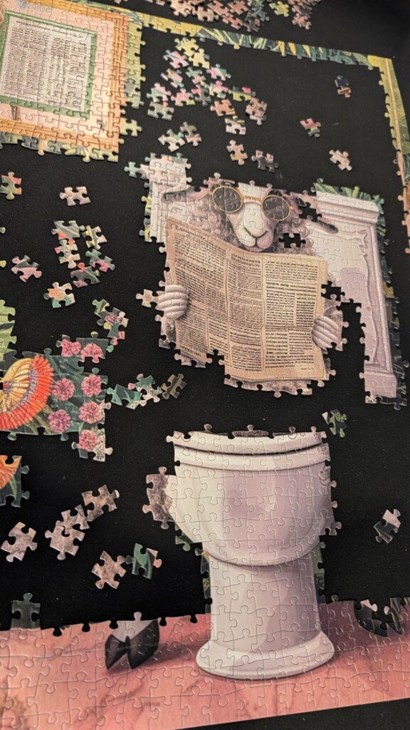 Tucocoo Puzzle 1000 Teile – Schaf auf der Toilette