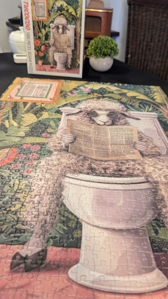 Tucocoo Puzzle 1000 Teile – Schaf auf der Toilette