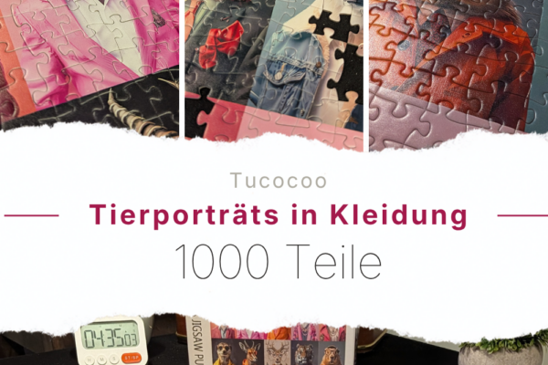 Tucocoo Puzzle 1000 Teile – Tierporträts in Kleidung, 25 Motive, 50 x 70 cm