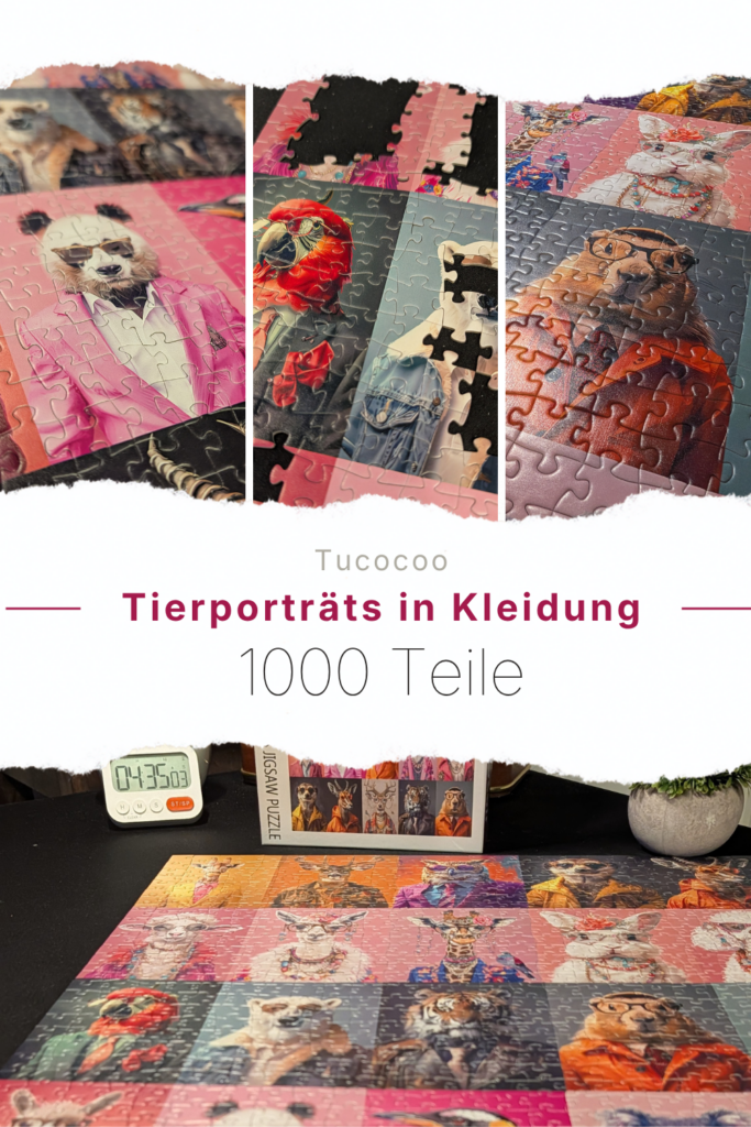 Tucocoo – Tierporträts in Kleidung - 1000 Teile Puzzle
