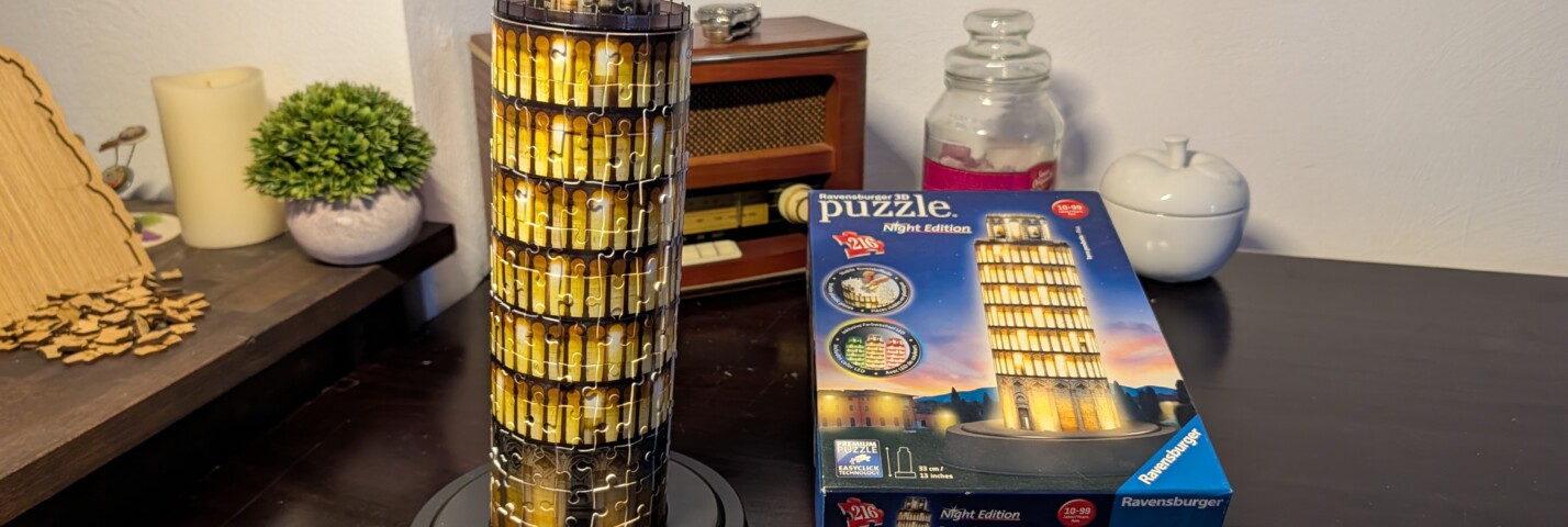 Ravensburger Schiefer Turm von Pisa bei Nacht 216 Teile – Erfahrungsbericht