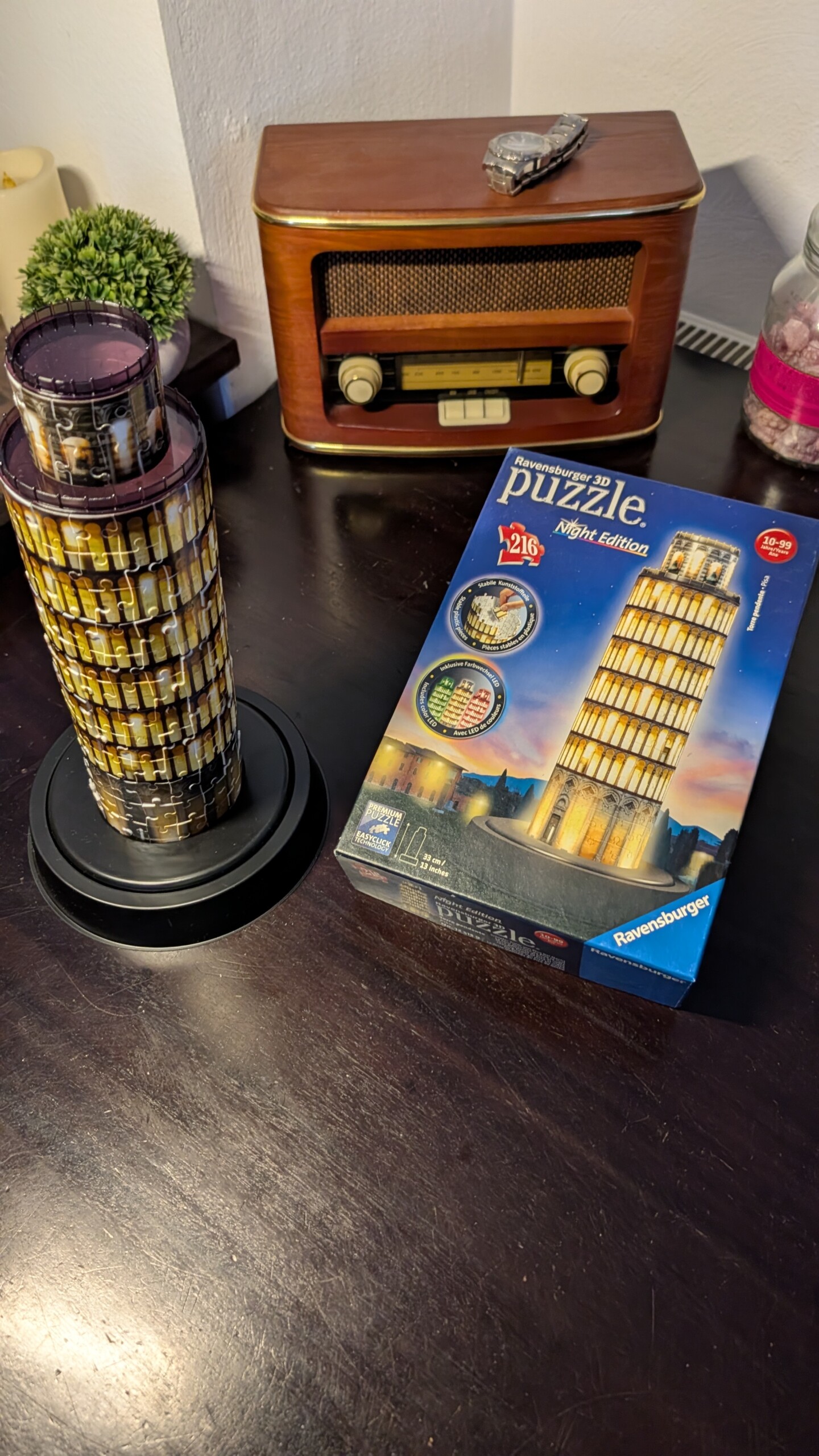 Ravensburger 3D-Puzzle Schiefer Turm von Pisa bei Nacht – 216 Teile mit LED-Beleuchtung 6 Schiefer Turm von Pisa bei Nacht