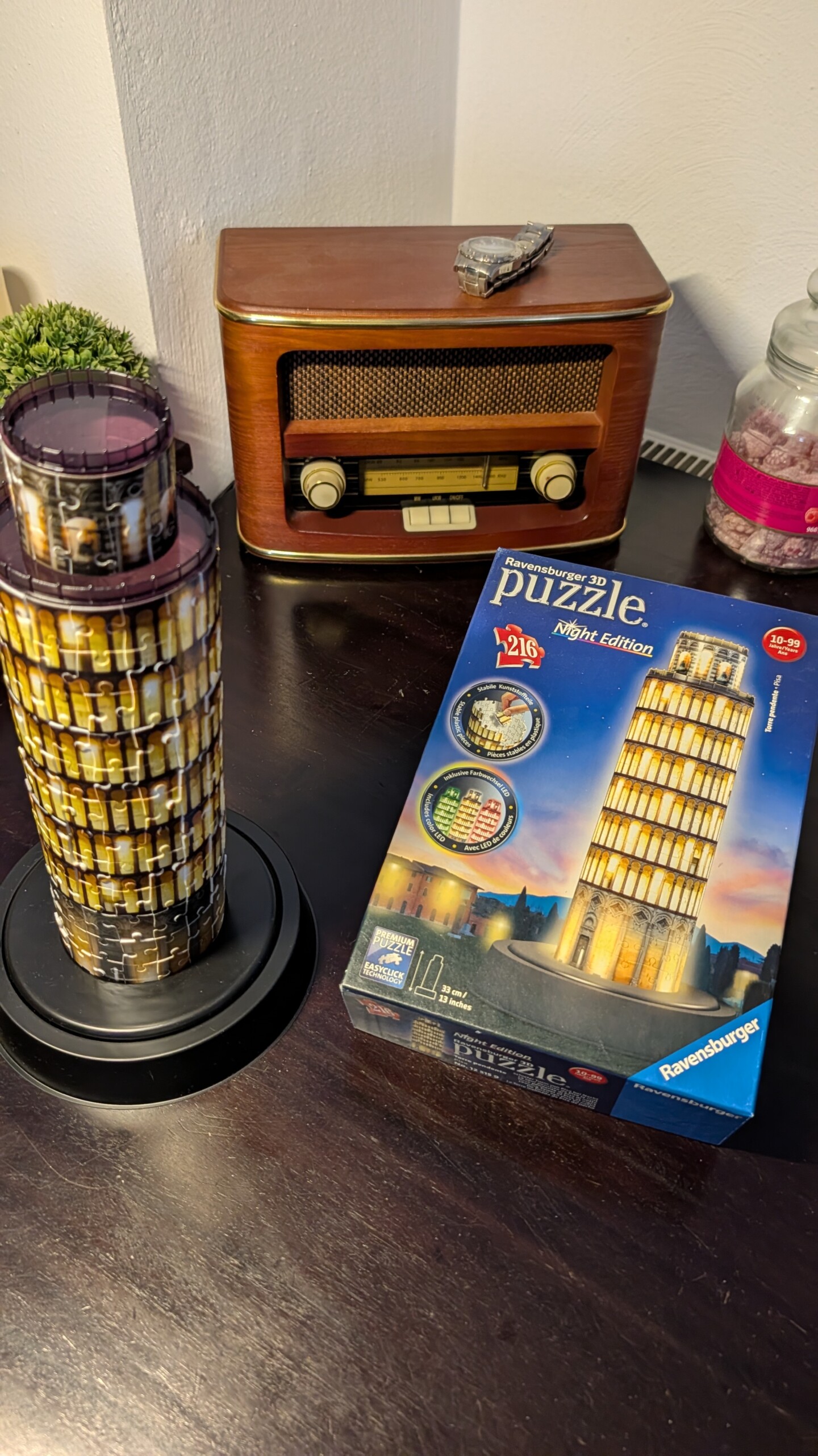 Ravensburger 3D-Puzzle Schiefer Turm von Pisa bei Nacht – 216 Teile mit LED-Beleuchtung 4 Schiefer Turm von Pisa bei Nacht