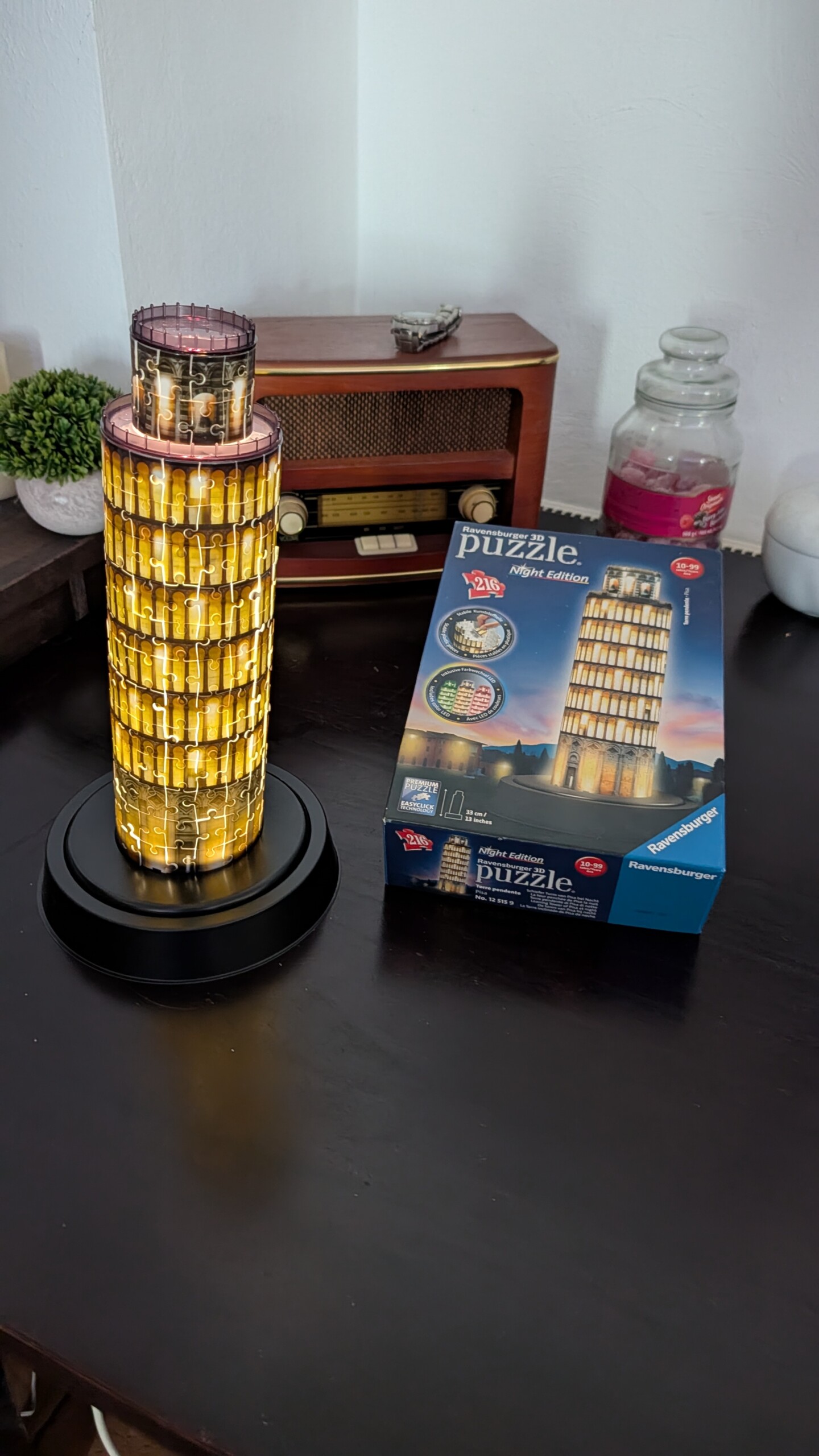 Ravensburger 3D-Puzzle Schiefer Turm von Pisa bei Nacht – 216 Teile mit LED-Beleuchtung 3 Schiefer Turm von Pisa bei Nacht